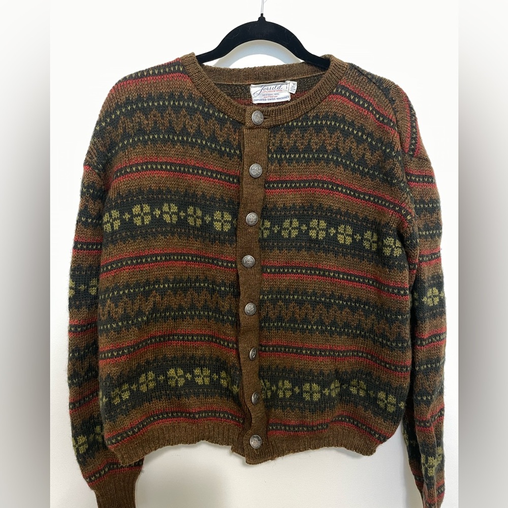 Vintage Jersild Wool Knit Cardigan, Womens, Size S